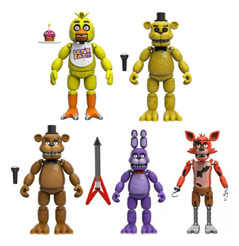 5piecesfigura De Acción Articulada Fnaf Five Night Game Toy