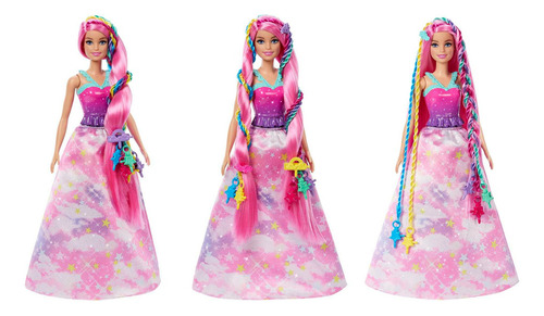 Barbie Fantasía Muñeca Trenzas Mágicas Hnj06
