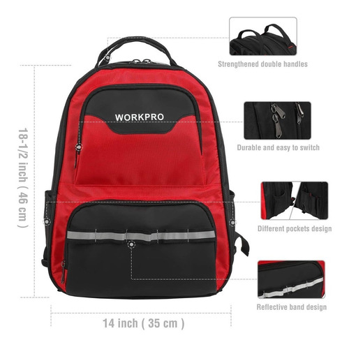 Morral De Herramientas 41 Bolsillos  Prueba De Agua Workpro