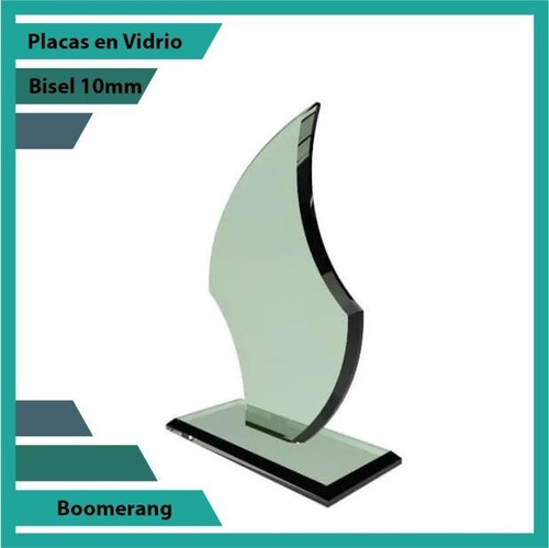 Placas En Vidrio Forma Boomerang