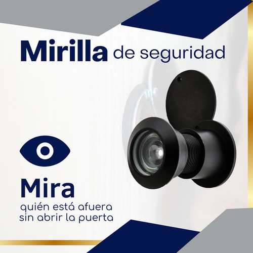 Mirilla De Seguridad Negro Para Puerta ***