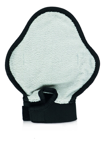 Petit Guante Con Microfibra Para Mascotas Cepillado Y Baño Color Gris