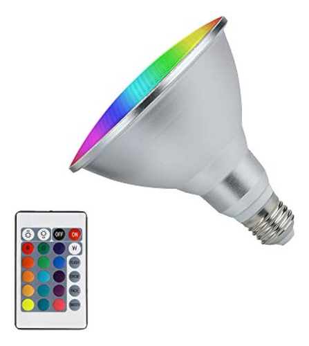 20w Par38 Rgb Foco Led De Colores Para Exteriores, E27 / E26