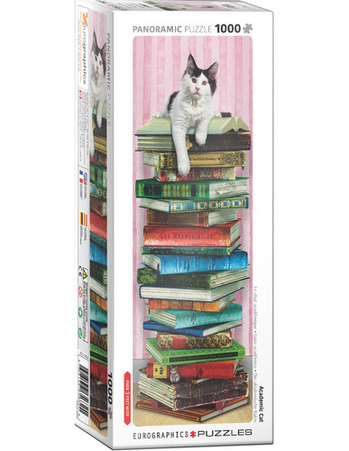 Rompecabezas Eurographics Gato Entre Libros 1000 Piezas