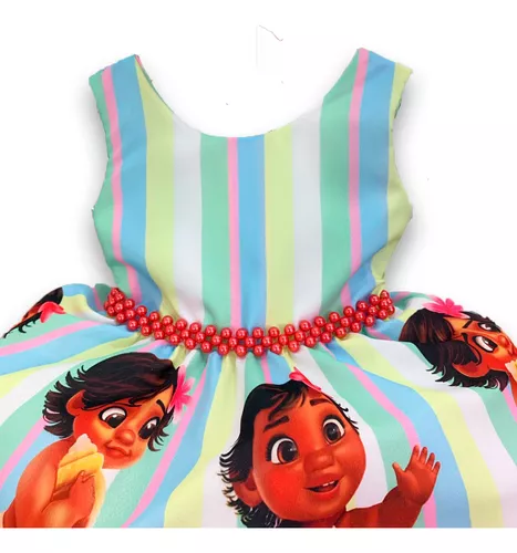 Vestido Infantil Luxo Moana Baby 1 A 4