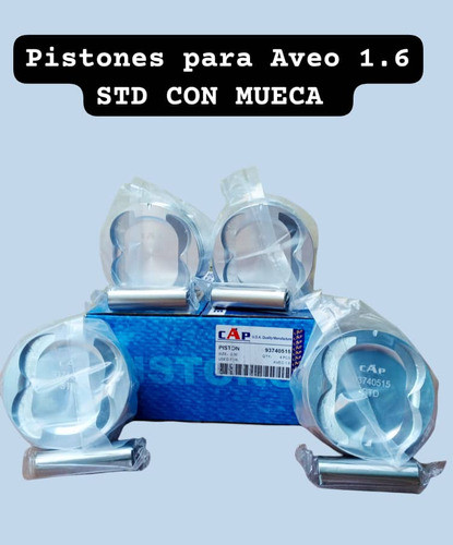 Pistones Aveo 1.6 Std Con Mueca 