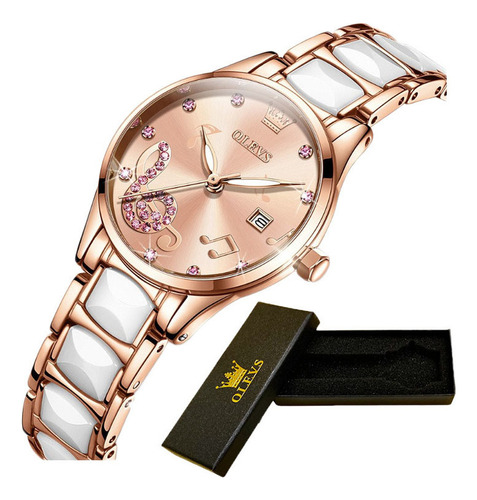 Reloj Olevs Diamond Con Calendario Luminoso De Lujo