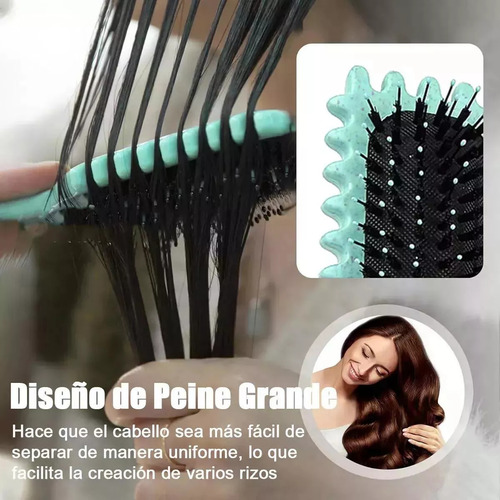 Pincel Bounce Curl Brush, Define Style Rizado Peine