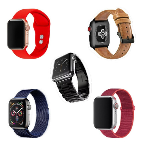 Correas Apple Watch Silicona Cuero Metal Nylon 38 40 42 44