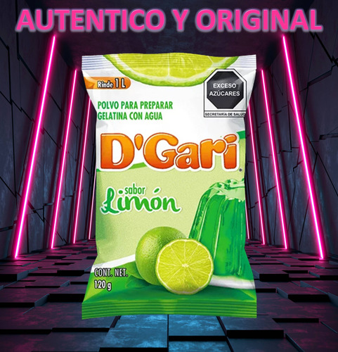 Dgari® 3 Gelatinas De Agua Sabor Limón Rinde Un Litro Wow