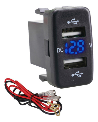 12v-24v Coche 4.2a Dual Puertos Usb Socket Cargador Voltímet