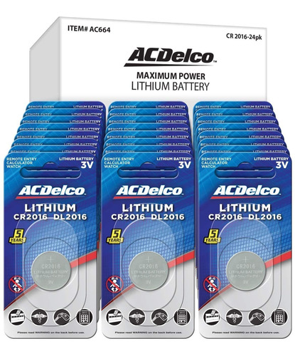 Acdelco 3 Voltios De La Batería De Tipo Botón De Liti...