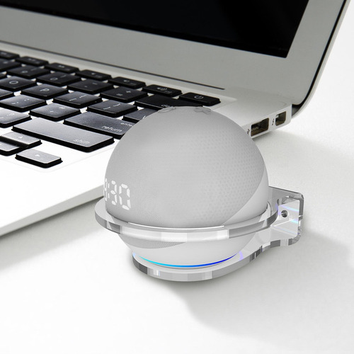Funda Acrílica Transparente Compatible Con Echo Dot (3/4