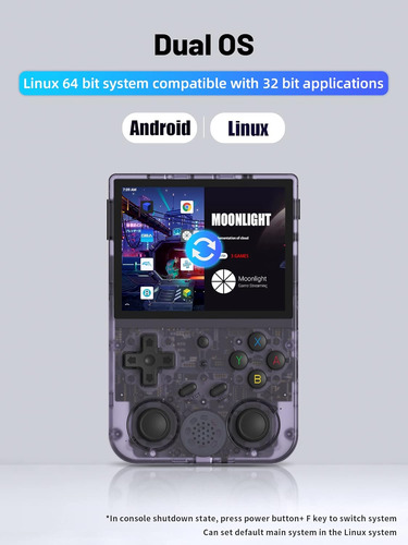Console De Videogame Portátil De Vídeo Retrô Rg353v Com Tela