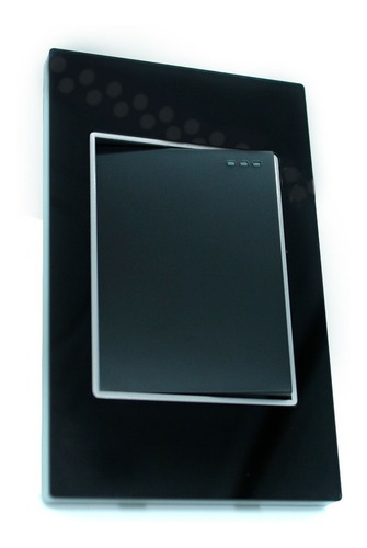 Imagen 3 de 6 de Interruptor Sencillo Negro Black Mirror De Lujo
