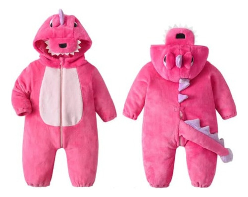 Pijama Disfraz Para Bebés Dino Fucsia