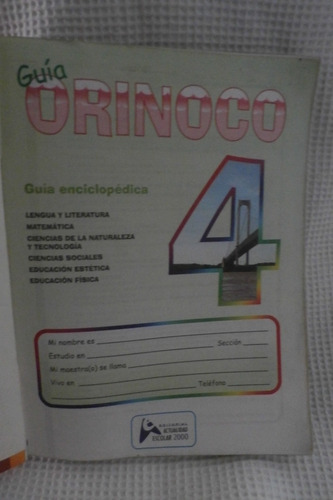 Libro Enciclopedia Orinoco 4 To Grado