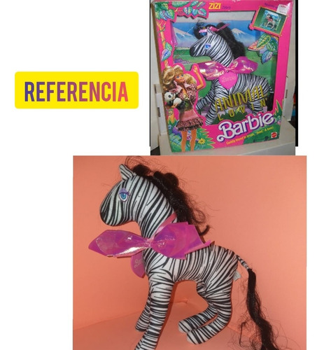 Barbie Animal Opción, Zebra Zizi, Fuera De Caja, Año 1988 (Usado)