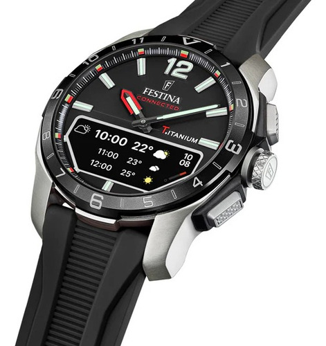 Reloj Festina Connected D 2024 F23000.4 Smart Multifunción Malla Negro Bisel Negro Fondo Negro