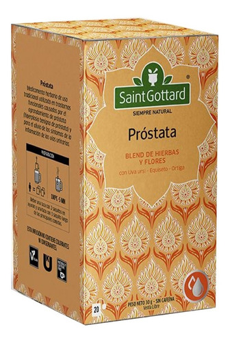 Pack X 6 Cajas Tisana Prostata En Saquitos Saint Gottard