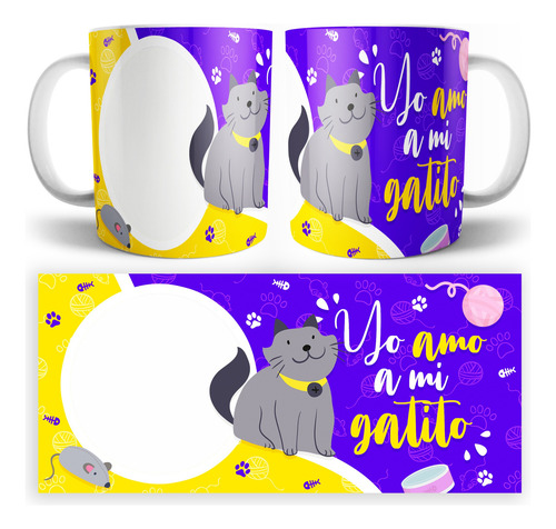 Taza Personalizada Yo Amo A Mi Gato Michi Varios Modelos Gatito Yo Amo A Mi Gato 2