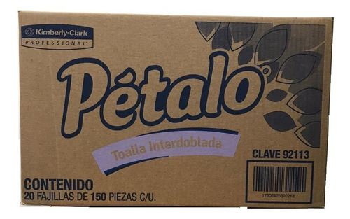 Toalla Interdoblada (sanitas) Para Manos Pétalo Caja C/3000