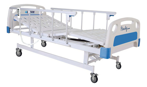 Cama Hospitalaria Eléctrica 2 Posiciones Base De Rejilla Color Blanco