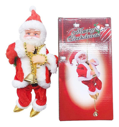 El Muñeco De Papá Noel Pone Cuerdas Hacia Arriba Y Hacia Aba