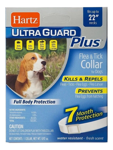 Collar antiparasitario para pulga Hartz UltraGuard Plus para perro color blanco