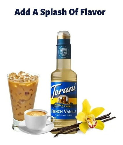 Jarabe Torani French Vanilla Sugar Free 375ml Importado