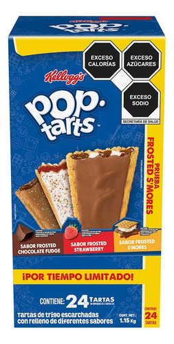24 Pop Tarts Trigo Escarchadas Relleno Diferente Sabor D 96g