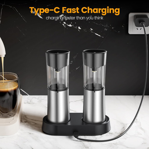 Molinillo Eléctrico De Sal Y Pimienta Recargable - Grosor Aj