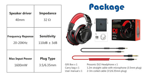 Auriculares Prosonic Dj2r: Sonido Profesional Para Tu Experiencia Musical