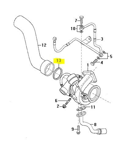 Anillo Sellador Manguera Turbo Ford Ranger 2.8l Td 07 08 09