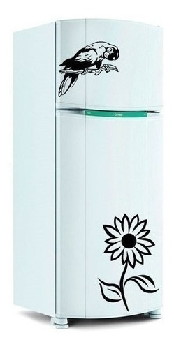 Vinilo Decorativo Refrigerador Girasol Cotorro