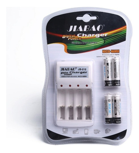 Cargador Y Pilas Recargable Aa+aaa 4 Pila Batería Recargable