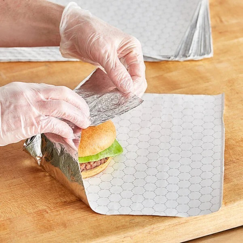 Imagen 2 de 3 de Papel Térmico Aislante Para Comida, Hamburguesas-pepitos
