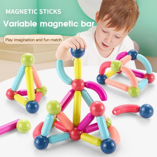 Juguete Didáctico Bloques De Construcción Magnético Niños 