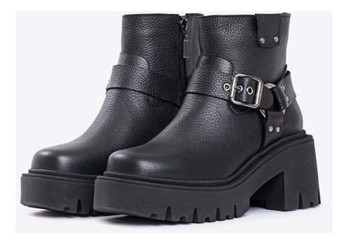 Bota Taco Alto Lydia Cuero Viamo Moda Mujer