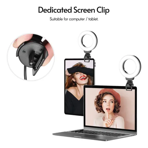 Aro De Luz Led De 4in Con Clip Para Videoconferencia Cuotas sin