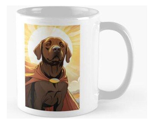 Taza Chocolate Labrador Comic Superhero Calidad Premium