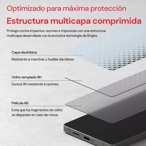 Vidrio Templado Para Samsung S25 Ultra Ringke Protector X 2u