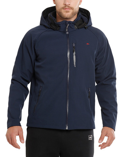 Campera Hombre Montagne Outdoor Urbano Capucha Impermeable