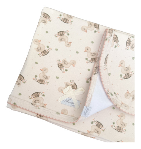 Manta Recibidora De Bebe 100% Algodon Premium Unisex Patito Aventurin