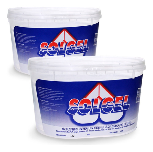 Kit Base Gel Vela Solven Solgel 2kg Alta Qualidade Decoração
