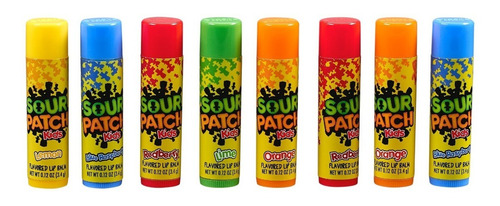 Bálsamos Labios Sour Patch Kids Sabores Aromas Surtidos 8pzs