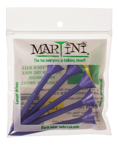 Martini 5 Tee Golf Plastico Durabl 3-1 4  Color Surtido