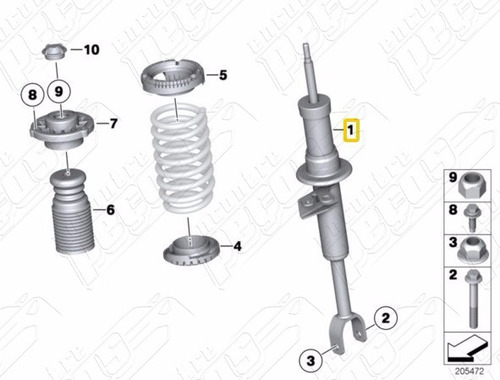 Amortecedor Dianteiro Bmw 528i 2011-2013 Original