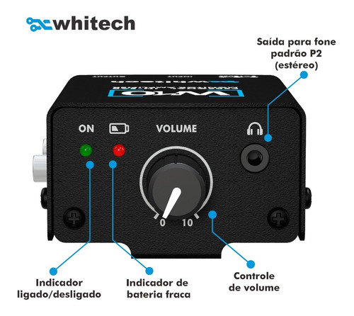 Amplificador De Fones W10 ( P10 ) - Whitech