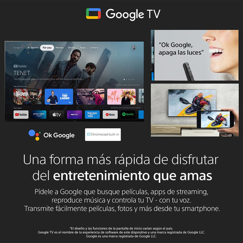 Led Smart Tv 43' 4k Ultra Hd Google Tv Kd-43x80k